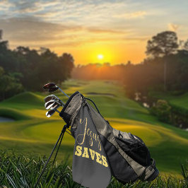 Jesus Salva a Brilhante Dourada Amarela