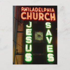 Jesus Salva Cartão de Posto de Sinal Neon Vintage