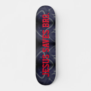 Jesus Salva Irmão. Padrão Abstrato Skate Azul