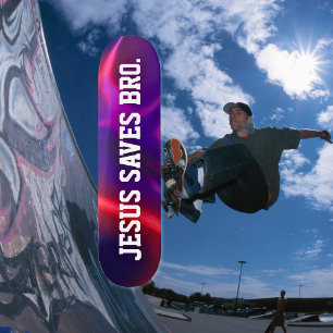 Jesus Salva Irmão. Skateboard abstrato