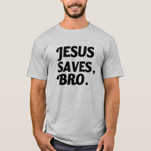 Jesus salvar, a camisa dos homens de Bro