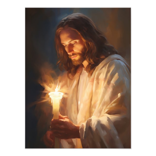 Jesus Segurando Foto da Vela (Frente)