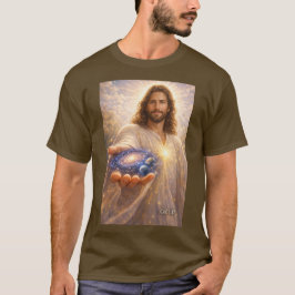Jesus segurando o universo em suas mãos Camiseta