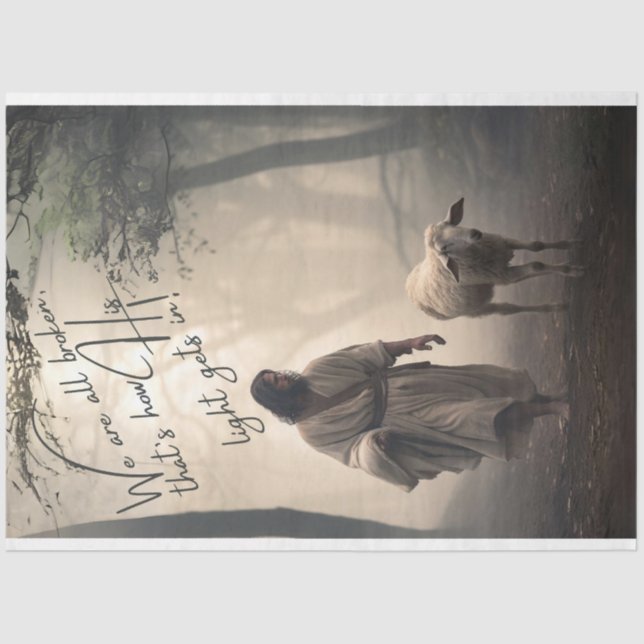 Jesus Somos todos Papel Tecido de Decoupage Quebra (Frente )