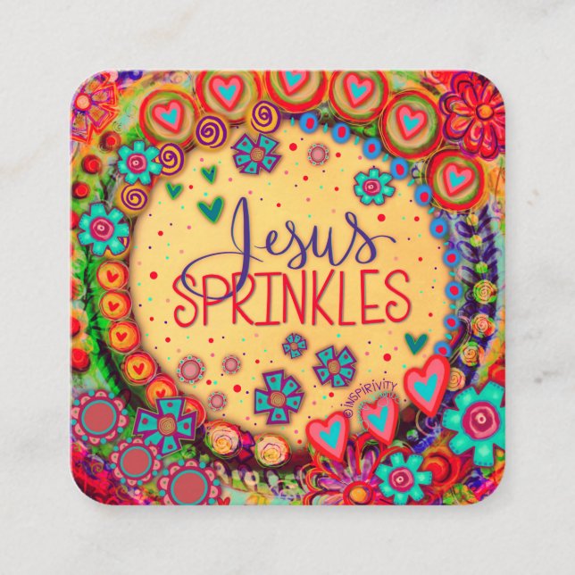 Jesus Sprinkles ~ Cartões de gentileza inspirivent (Frente)