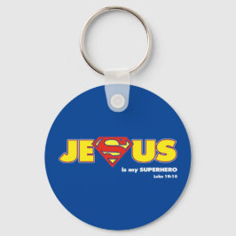 Jesus Super Herói Chaveiro