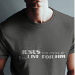 Jesus T-shirt<br><div class="desc">Camiseta cristã simples e na moda em caligrafia mista e tipografia minimalista. Esta moda,  design de fé moderna é a dádiva perfeita e a declaração de moda. #cristão #religião #escritura #fé #bíblia #jesus</div>