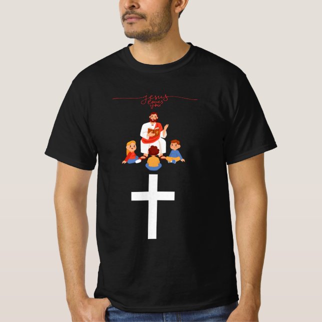 Jesus te ama a camiseta (Frente)