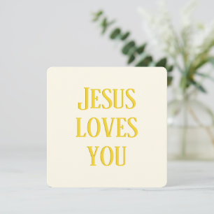 Jesus te ama branco e dourado