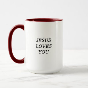 Jesus Te Ama Fé Citar Uma Xícara De Café De Dois T