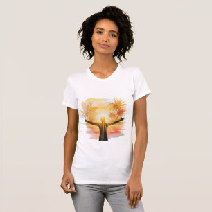 Jesus [Theme] Camiseta Feminina Fé Brasil Presente