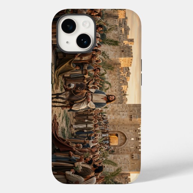 Jesus Triumphal Entry Palm Christian iPhone Case (Verso)