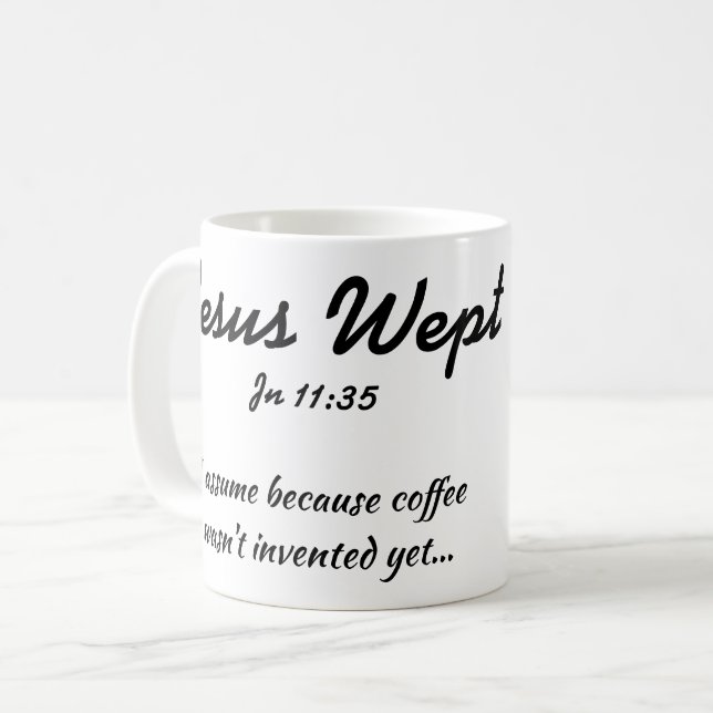 Jesus Wept a caneca de café (Frente Esquerda)