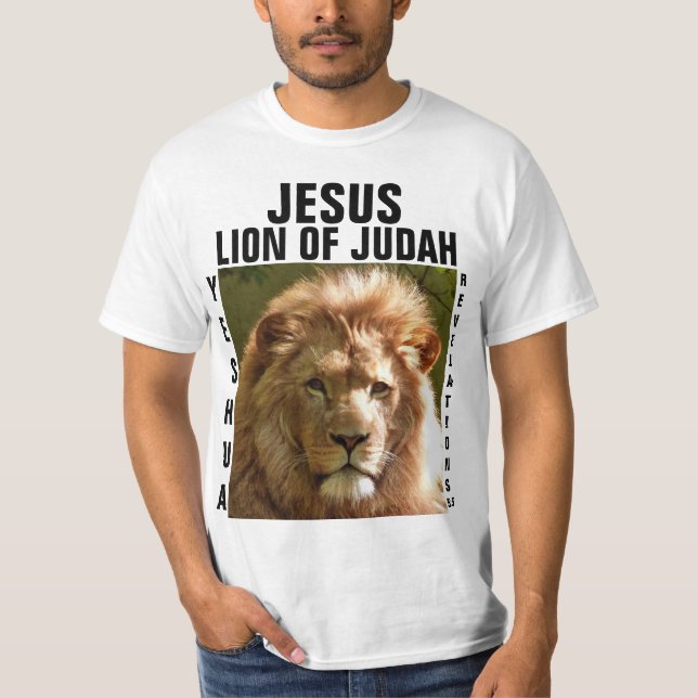 JESUS YESHUA LION OF JUDAH t-shirts camisetas (Frente)
