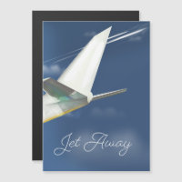 Jet Away poster de viagens.