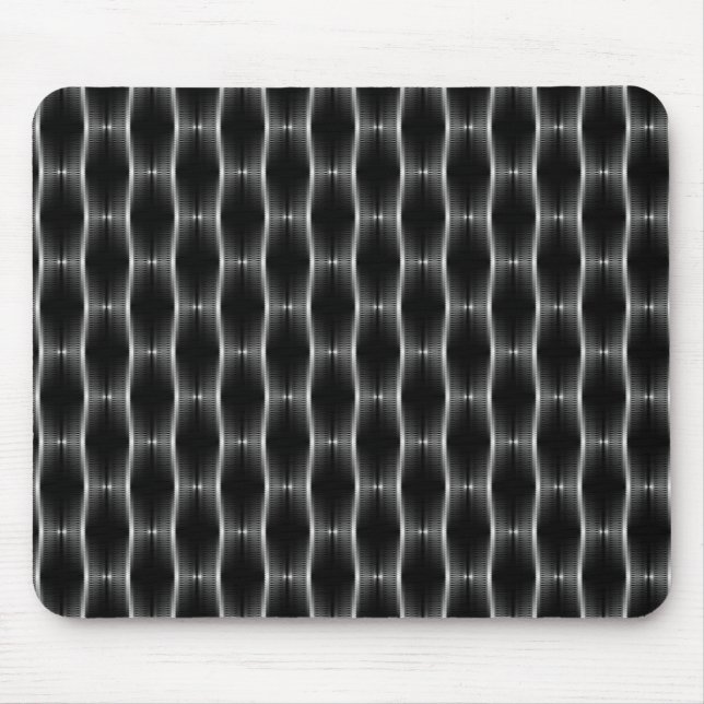 Jet Black Metallic Ribbons Mousepad (Frente)