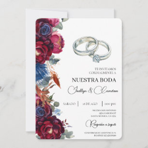 Jewel Floral Spain Convite para Casamento