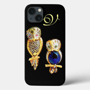JEWEL OWLS, Dourado, Blue Sapphire, Topaz
