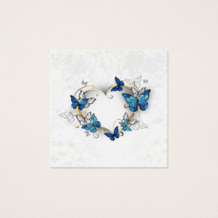 Jewelry Heart with Butterflies Morpho