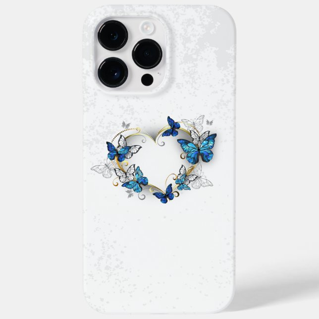 Jewelry Heart with Butterflies Morpho (Verso)