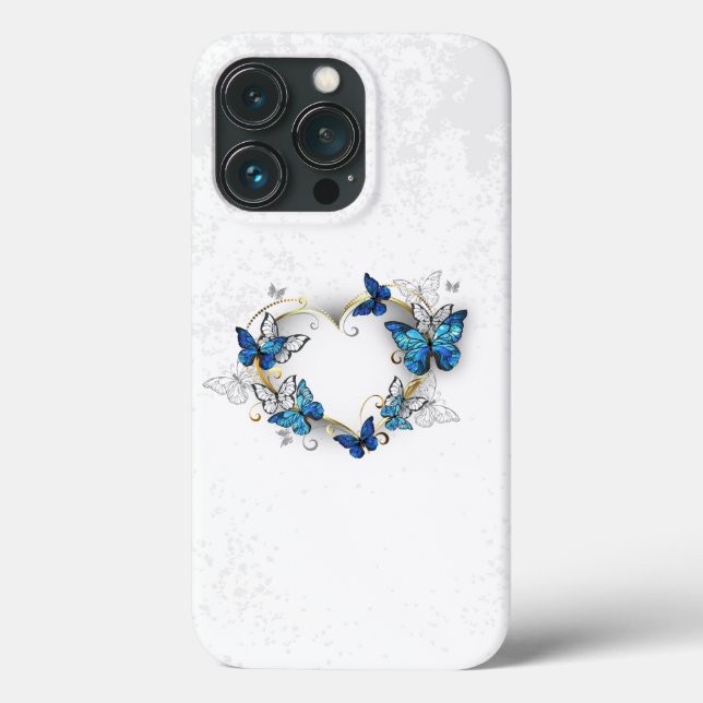 Jewelry Heart with Butterflies Morpho (Verso)