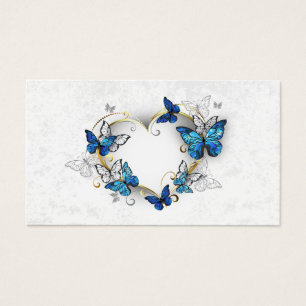Jewelry Heart with Butterflies Morpho