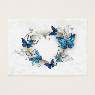 Jewelry Heart with Butterflies Morpho
