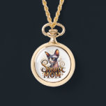 Jewelry Necklace Watch | Sphynx Cat Mãe Mãe Presen<br><div class="desc">Um exclusivo relógio de joalharia "Sphynx Mãe" com um gato esfinge realista adormecido com uma elegante inscrição em ouro. Este design de "Arte Gata Esfinge", um tipo único, é a joia de luxo perfeita para complementar qualquer roupa. Um acessório único e funcional de relógio de colar que celebra seu felino...</div>