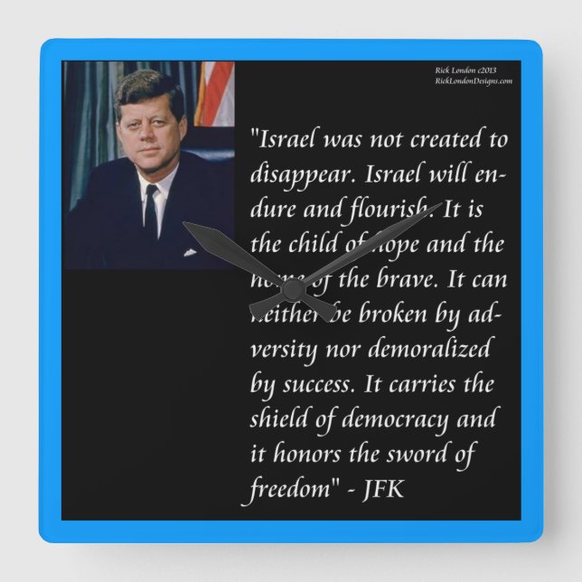 JFK e famosa citação sobre o relógio de parede de  (Frente)