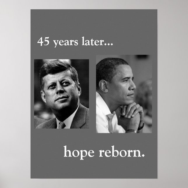 JFK / OBAMA POSTER - HOPE REBORDA (Frente)