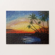Jigsaw Quebra-cabeça Beach Sunset por JPDenyer