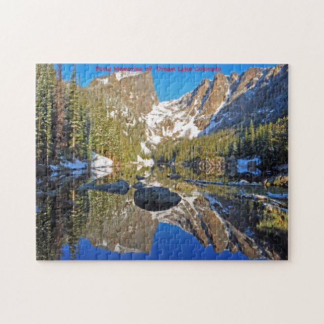Jigsaws Dream Lake Colorado EUA. Quebra-cabeça (Horizontal)