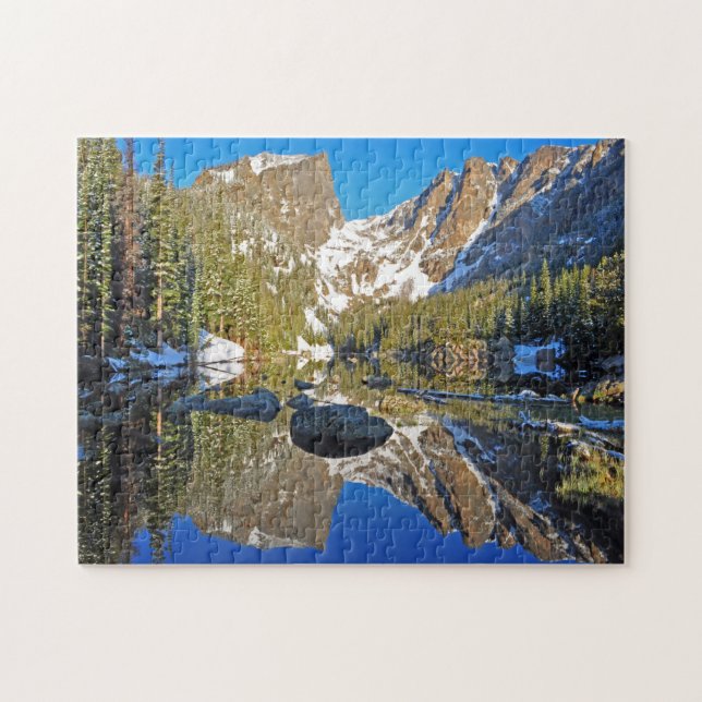 Jigsaws Dream Lake Colorado EUA. Quebra-cabeça de  (Horizontal)