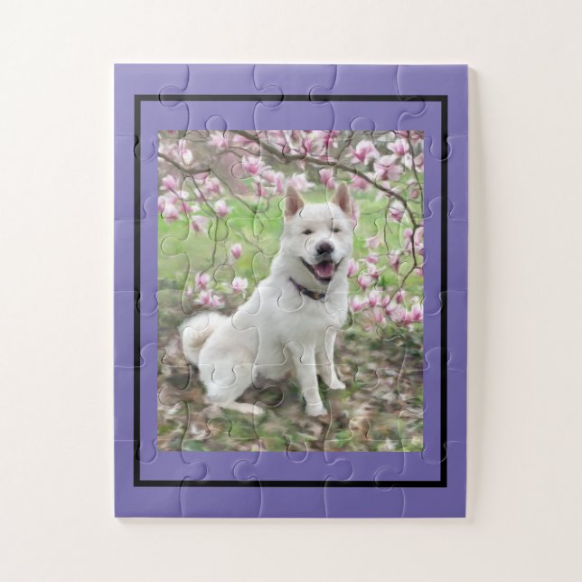 Jigsee Quebra-cabeça White Akita (Vertical)