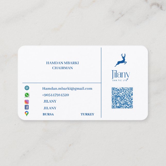 JILANY Cartão de visita (Verso)