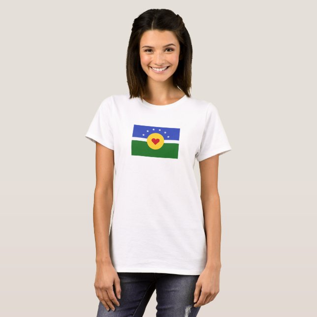 Jilltopia Flag T-shirt feminina (Frente Completa)