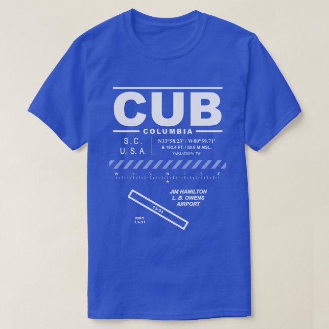 Jim Hamilton LB Owens Airport CUB T-Shirt (Frente do Design)