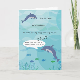 Jimmy, o cartão de aniversário do golfinho