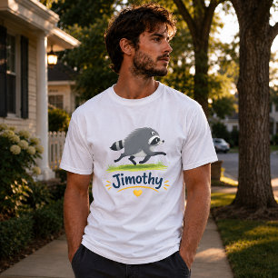 Jimothy Viral Guaxinim Camisa Divertida Vida Selva