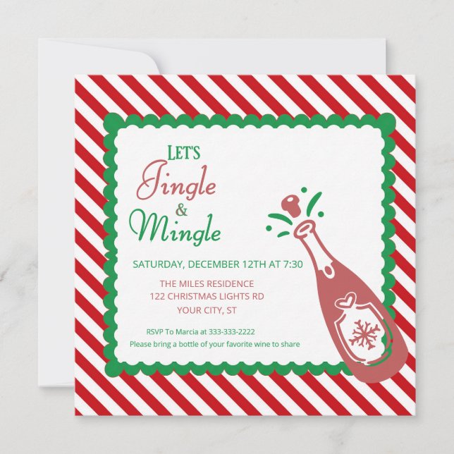 Jingle and Mingle Christmas Holiday Cocktail Party (Frente)