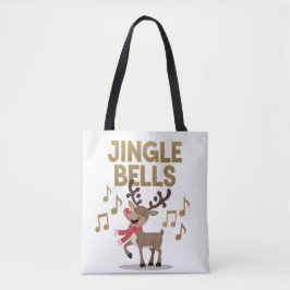 Jingle Bells Cantando Reindeer Tote Bag
