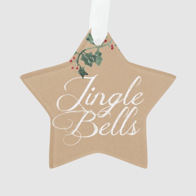 Jingle Bells Holly Holiday - Ornamento acrílico (Verso)