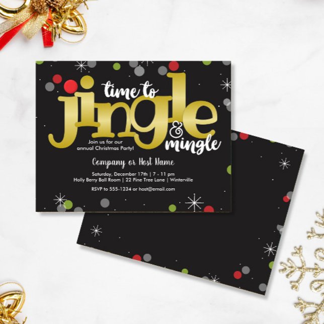 Jingle e Mingle Dourado, Festa de Natal Vermelho e (Criador carregado)