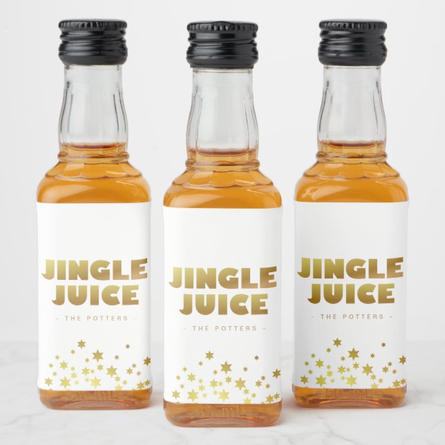 Jingle Juice | Divertido Natal Branco e Dourado Mi (Garrafas)