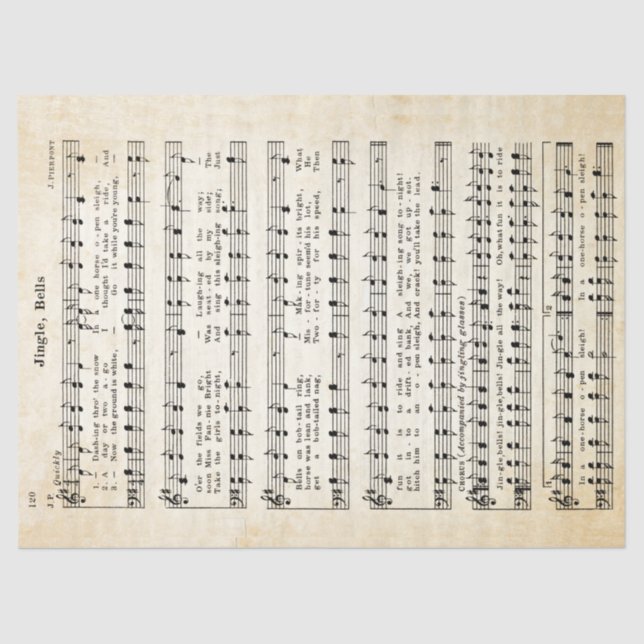 Jingle Versão 1850, Desligamento de Papel Tecido d (Frente )