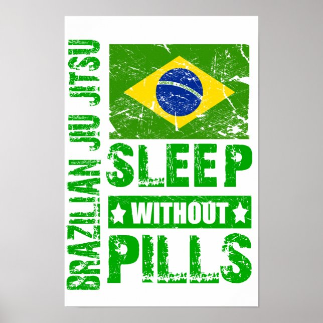 Jiu Jitsu , brasileiro, dorme sem pílulas Poster (Frente)