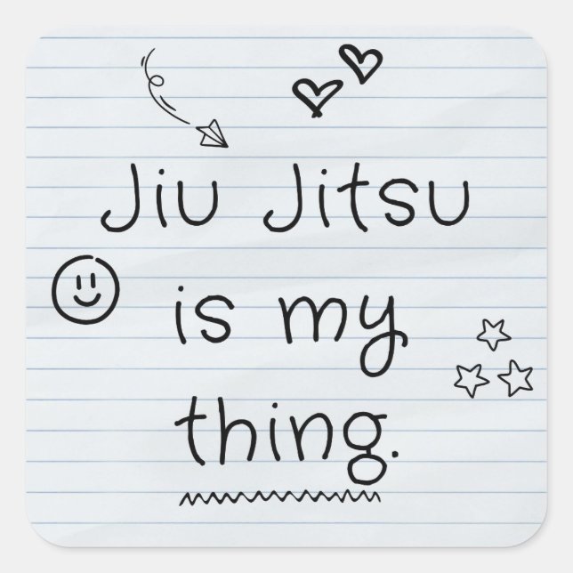Jiu Jitsu é o meu design do adesivo (Frente)