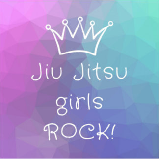 Jiu Jitsu Girls Rock! Solteiro adesivo 3x3"
