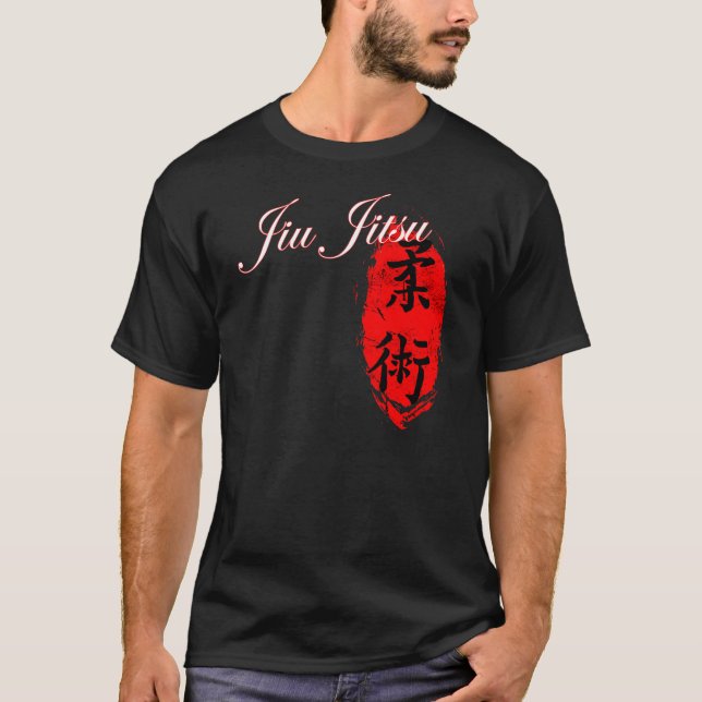 Jiu Jitsu - t-shirt do Vortex do Kanji (Frente)