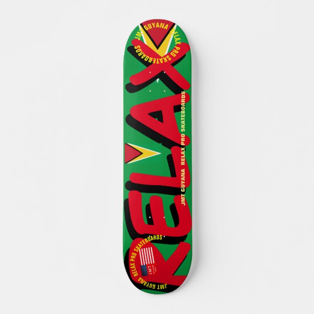 JMT GUYANA  RELAXAR  !! 7 3/4" Deck de Skateboard (Frente)